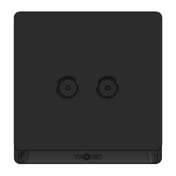 Tronic Television Socket 2 Gang