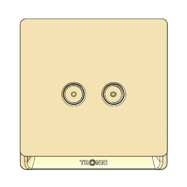 Tronic Television Socket 2 Gang