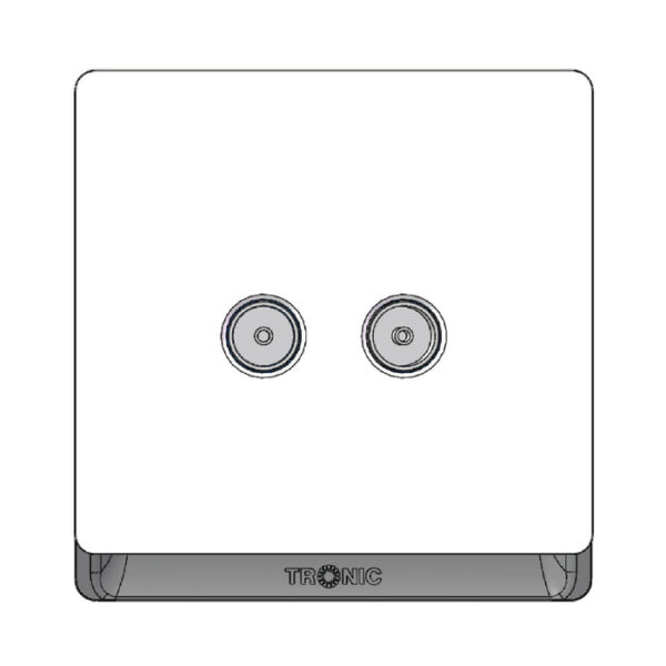Tronic Television Socket 2 Gang