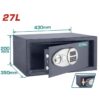Total Electronic Safe Box, 3 to 8 Digit Code Freely 20 x 43 x 35cm 27L TESF3501