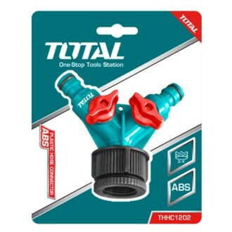 Total Garden Water Hose 2 Way Connector Plastic THHC1202
