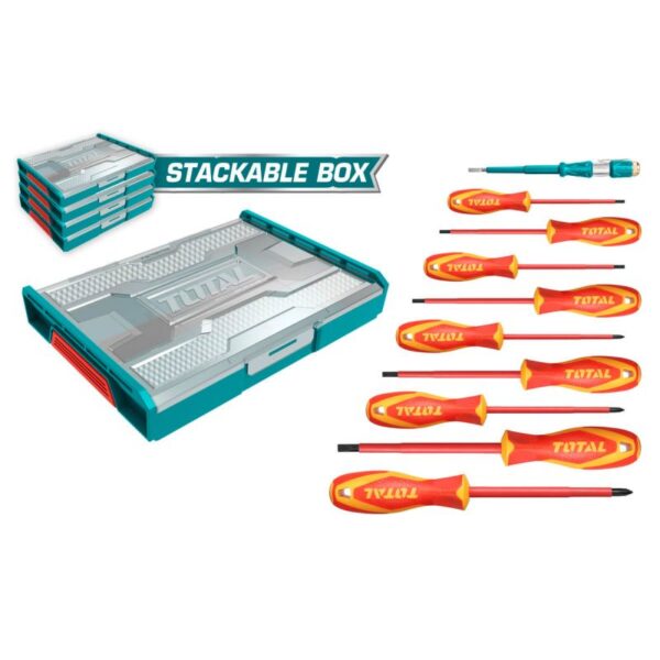 Total Tool Box Hand Tools 10pcs Set Insulated THKTV02S101