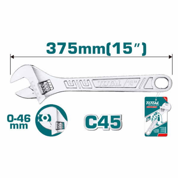 Total Adjustable Wrench 15" THT1010153