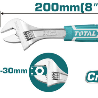 Total Adjustable Wrench 8” with Total Style Handle THT101086