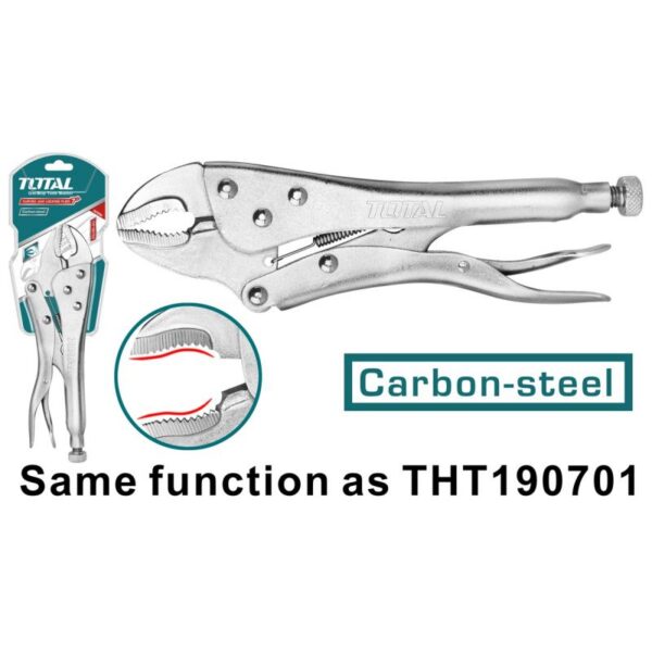 Total Curved Jaw Locking Plier 7" THT190703