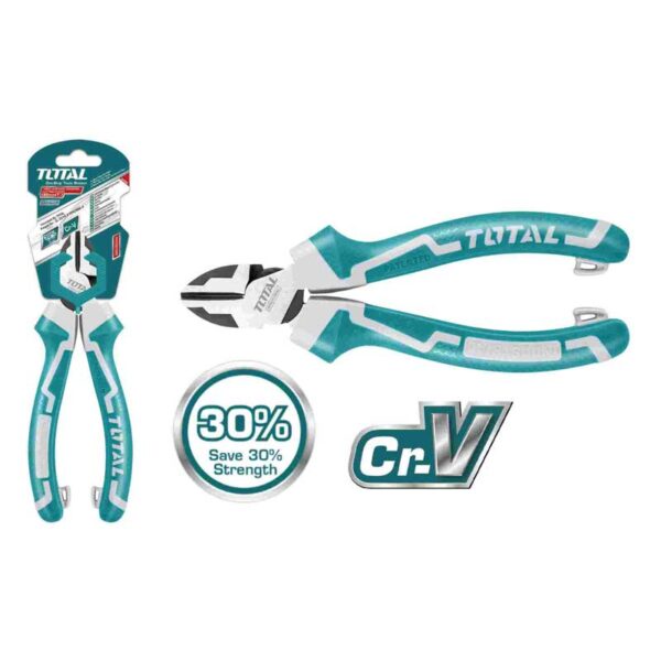 Total Diagonal Cutting Pliers High Leverage 7" THT230706S