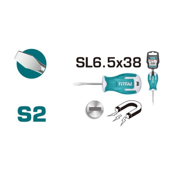 Total Slotted Screw Driver SL6.5 x 38mm THT266038