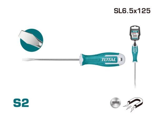 Total Slotted Screw Driver SL6.5 x 125mm THT266125