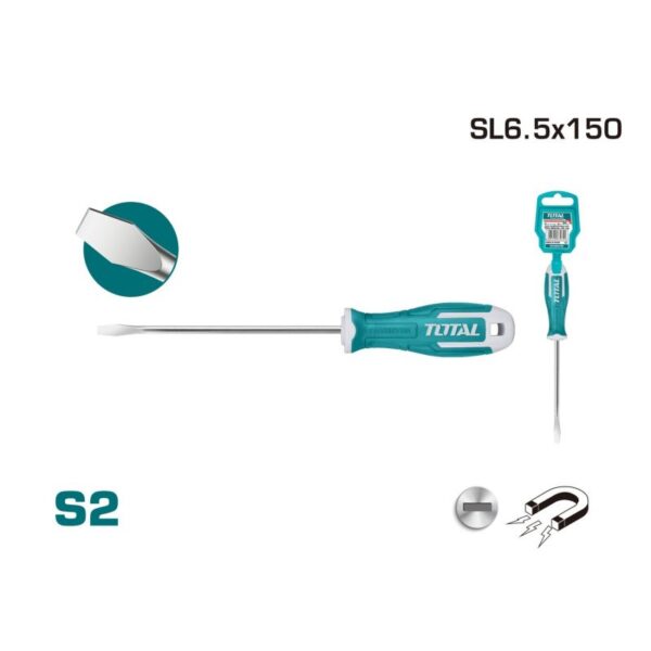Total Slotted Screw Driver SL6.5 x 150mm THT266150