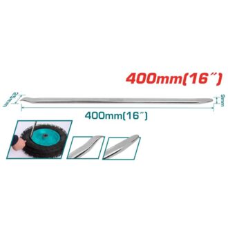 Total Tyre Lever Carbon Steel 400x25x9mm Drop Forged, Heat Treated, Chromed Plated THT44001