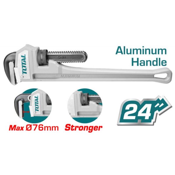 Total Pipe Wrench Aluminium Handle 24" THTAL17246