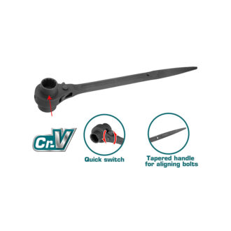 Total Ratchet Wrench Double Socket 17 x 21mm THTRSW17211