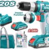 Total Impact Drill Machine Cordless Li-Ion 20V TIDLI2002