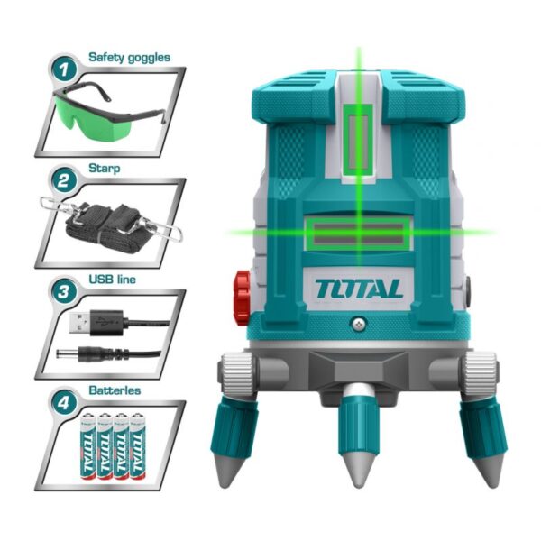 Total Self-Leveling Line Laser (Green Laser Beams) TLL305205