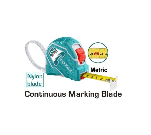 Total Steel Measuring Tape 5m x 19mm Double Hook TMT126651