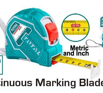 Total Steel Measuring Tape 8m x 25mm Double Hook TMT126681