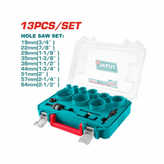 Total HSS M3 Bi-metal Hole Saw Set TACSH0132 (Pack of 13pcs)