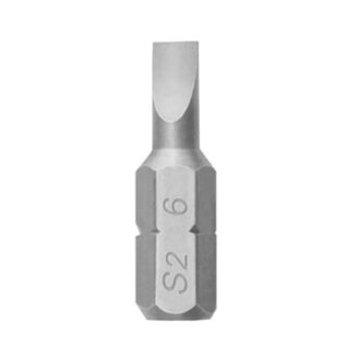 Total Screw Driver Bit Set SL6.0 x 1.0 / 25mm, Magnetic, Nickel Plated 20pcs Set TAC16SL413