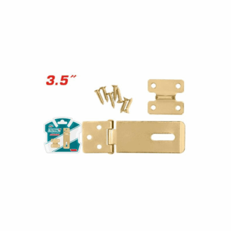 Total Galvanized Hasp and Staple 3.5" with 7pcs Fasteners THSS1035