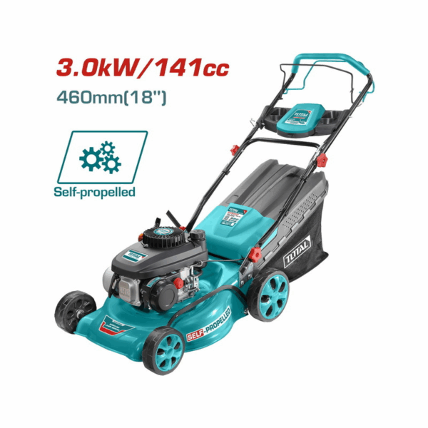 Total Gasoline Lawn Mower 141CC 4HP with 4 Stroke Engine, Self-propelled TGT141182