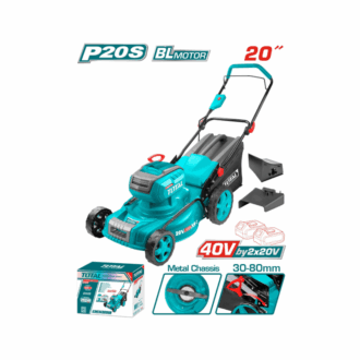 Total Cordless Lawn Mower 510mm Lithium-ion 40V with Brushless Motor, Cutting Height Adjustment, 3 Functions TLMLI4020
