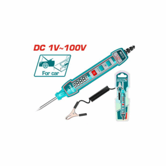 Total Automotive Circuit Tester DC 1-100V with Digital Display, Flashlight, Backlight, 2pcs AAA Batteries THTS41001