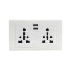 Tronic Twin Universal Socket with 2 USB