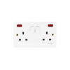 Tronic Twin Switch Socket with Neon Standard