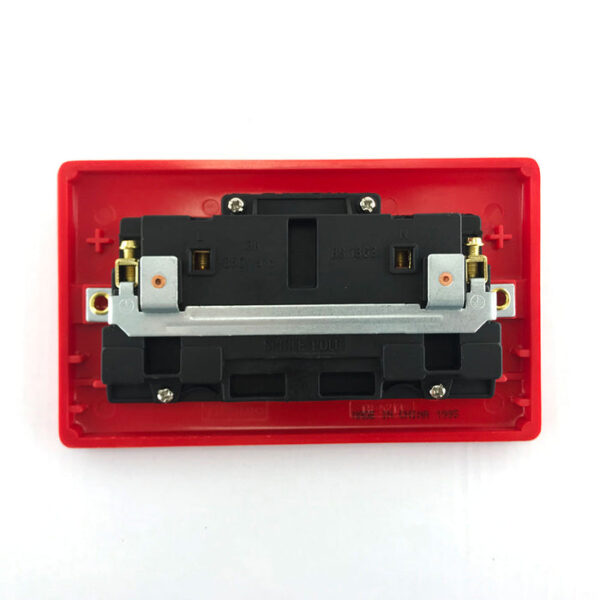 Tronic Red Twin Switch Socket
