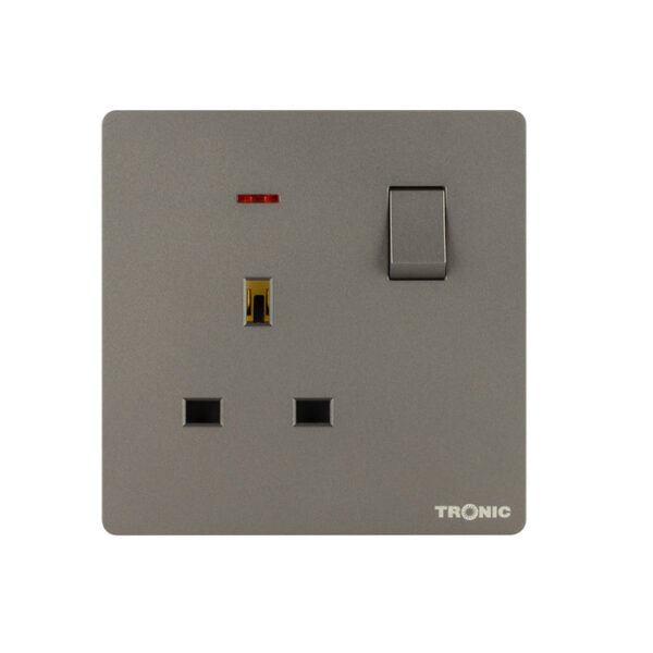 Tronic Single Switch Socket With Neon