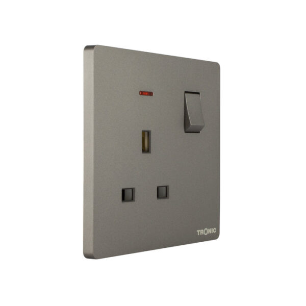 Tronic Single Switch Socket With Neon