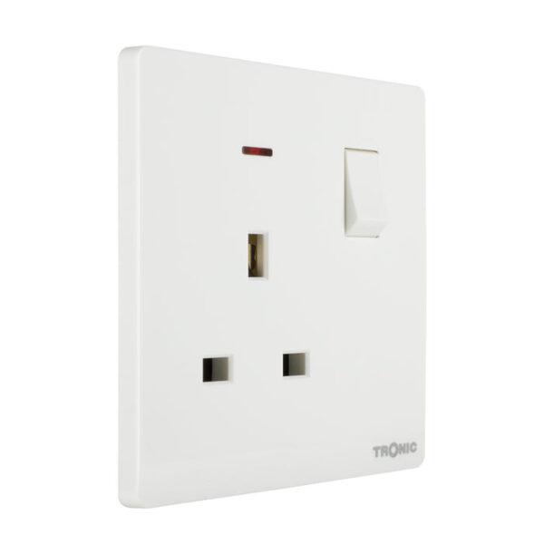 Tronic Single Switch Socket With Neon
