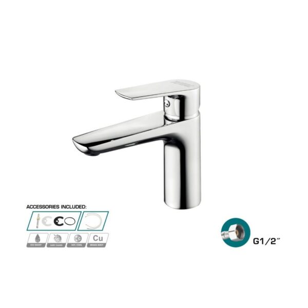 Total Washbasin Mixer Single Lever 158mm TSLBM11501