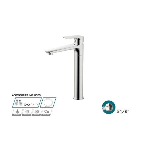 Total Washbasin Mixer Single Lever 303mm TSLBM12702