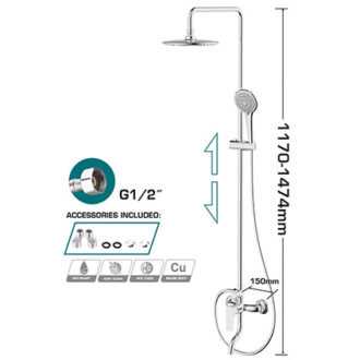 Total Shower Mixer Set TSLBM513681