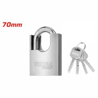 Total Anti Prying Steel Padlock 70mm with Iron Brass & Special Design Cylinder, 4 Iron Keys TSLK35701