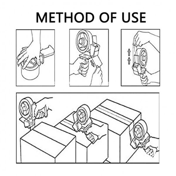 Tape Dispenser for 2" Tape, Dispenser Gun Seal Packing for Shipping, Moving, Carton and Box Sealing T15008