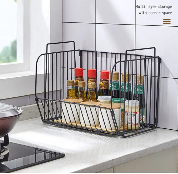 Nadstar Storage Rack Stainless Steel 3 Layers with Wheels Kitchen Standing Storage Rack HP22-029H