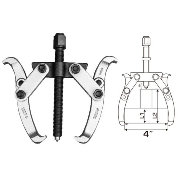 Total Gear Puller 2 Jaws 4" THTGP246