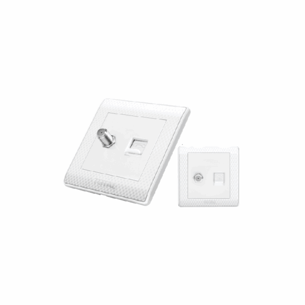 Total Socket TV and Telephone 86 x 86mm THESST502TT