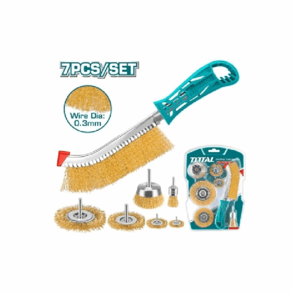 Total Wire Brush Set Pack of 7 TAC310071