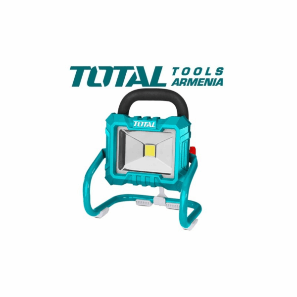 Total Cordless Portable LED Work Lamp 20W with 1pcs 20V 2.0AH Battery & Charger TWLI2025