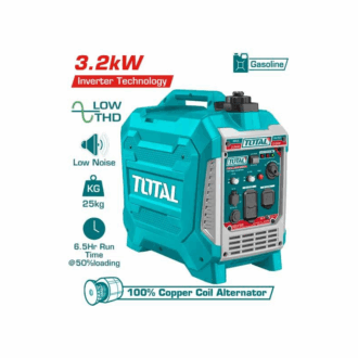 Total Inverter Gasoline Generator 3.2kW with 4 Stroke Engine, Air Cooling Sytem, 6.3L Fuel Tank TP535006