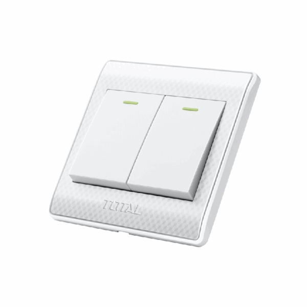 Total 2 Gang Switch Electric 1 Way 16A THESSH02101