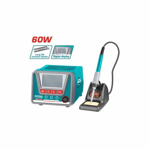 Total Electric Soldering Iron Station 60W with Digital Display, Temperature Adjustment, Stand TET160923
