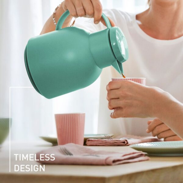 Tefal Samba Jug 1 Liter Green Isothermal Jug Translucent Vacuum Flask Plastic-Polypropylenex (PP) Glass Liner F4010210