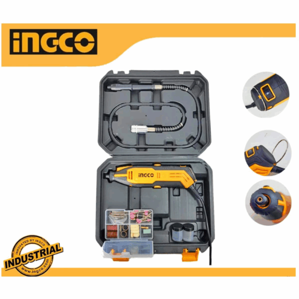 Ingco Mini Grinder 130W with 1pcs Flexible Shaft & 109pcs Accessories MG13328