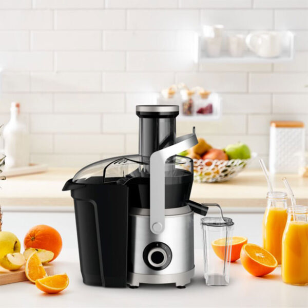 Moulinex Juicer 1000W Nutri XXL Easy-to-Use Juice Extractor XXL Feeding Tube Full Fruit Insertion Drip-Stop Protection 2 Speeds 2.2 L Pulp Container 0.8 L Juice Container JU660D27
