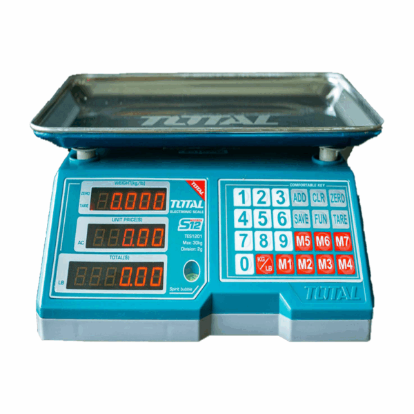 Total Electronic Scale Cordless Lithium Ion 30kg TES1201