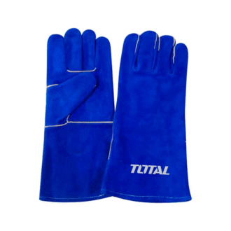 Total Welding Leather Gloves 14" with Kevlar Fire Line Sewing, Back to Cloth Edge, Royal Blue TSP15014